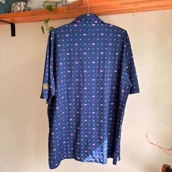 BRAND NEW FJ GOLF Polo Presidents Cup USA flag lightweight polyester NWT - Picture 8 of 11